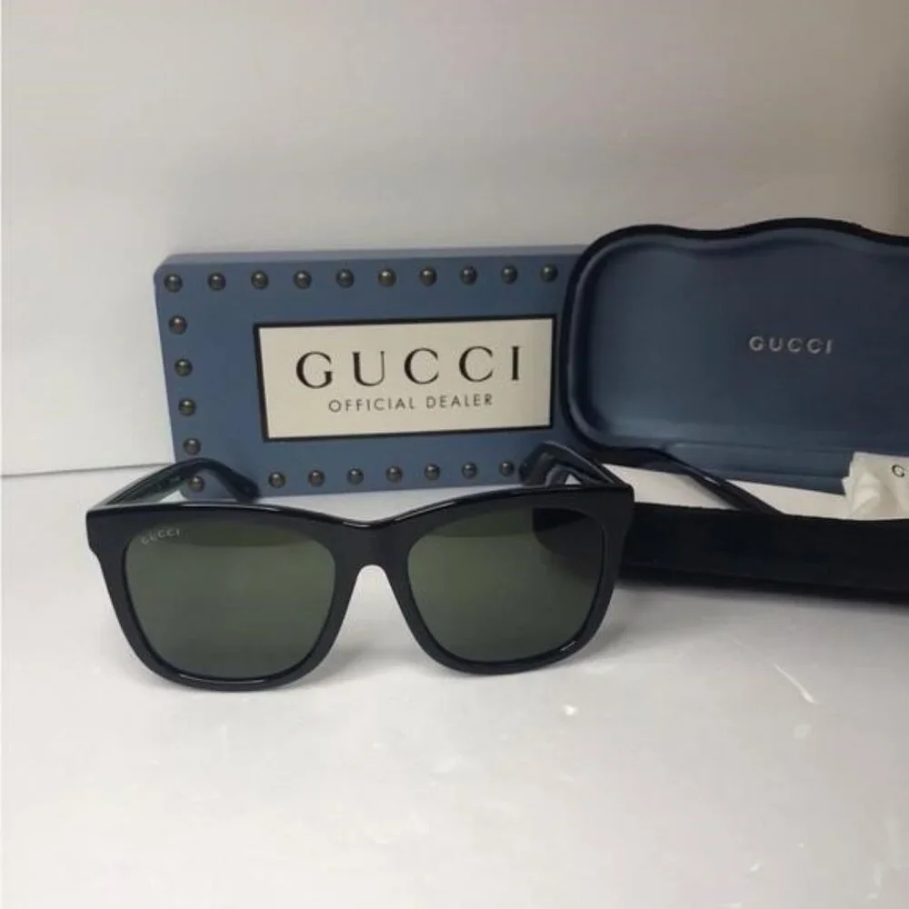 💯 - New Authentic Gucci GG0057SK 002 56 GG0057SK Unisex Sunglasses - Picture 14 of 15